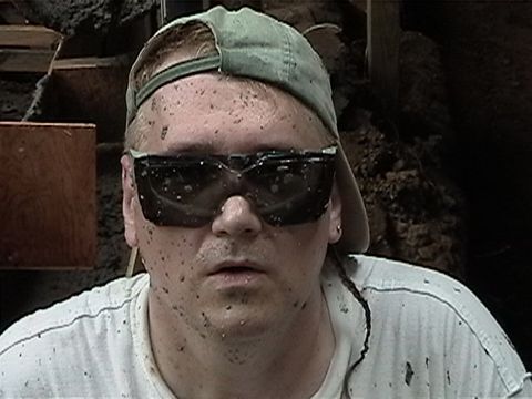 Rick building the studio